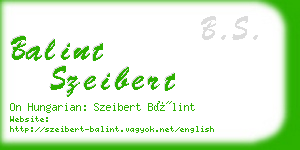 balint szeibert business card